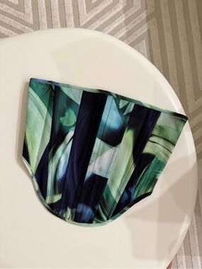 Whitefox Green and Black Bustier Top